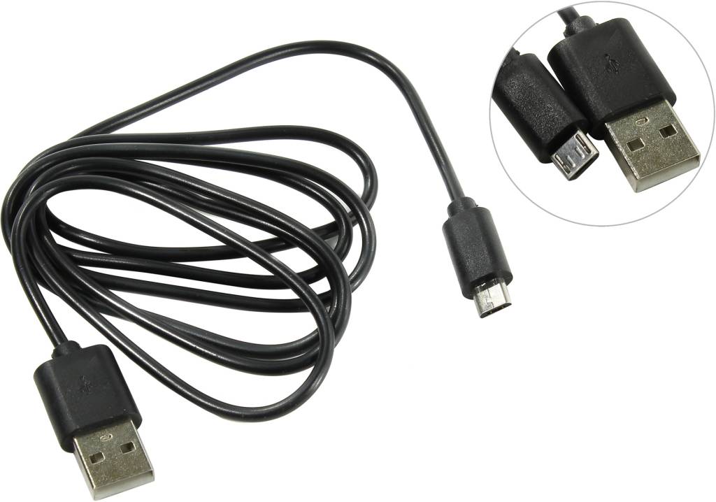 купить Кабель USB A-- >micro-B 1.2.0м Smartbuy [iK-12c black]