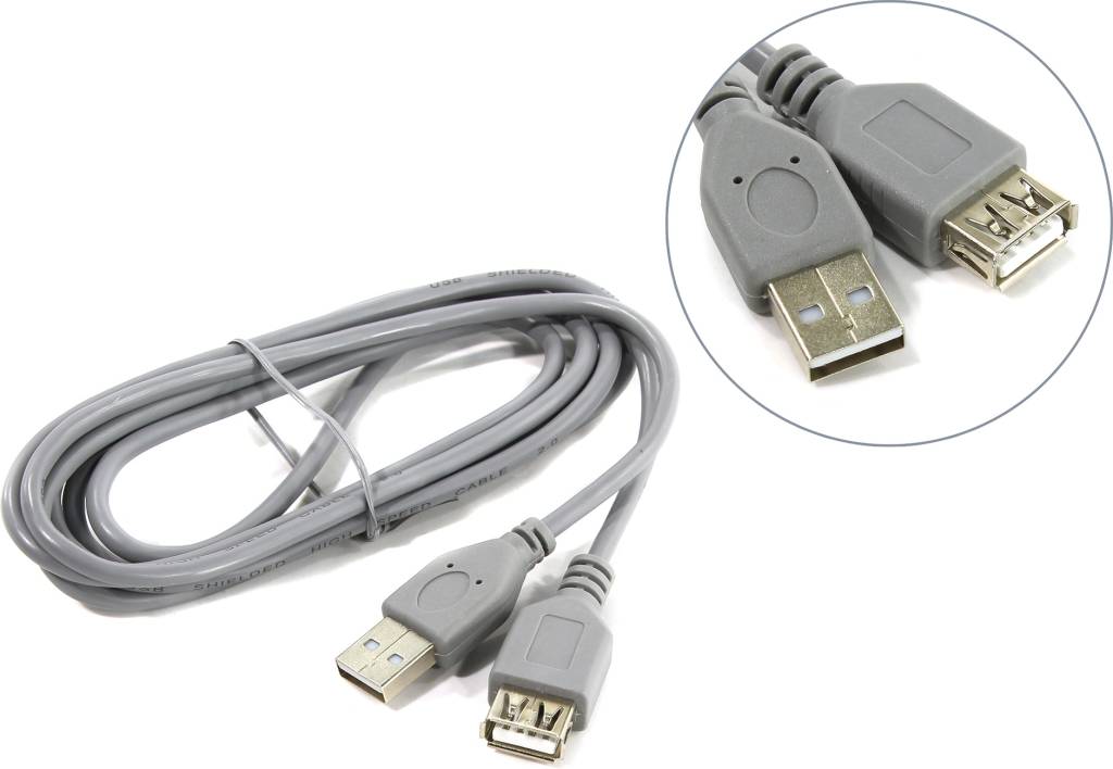 купить Кабель удлинитель USB 2.0 A-- >A 1.8м Smartbuy [K845]