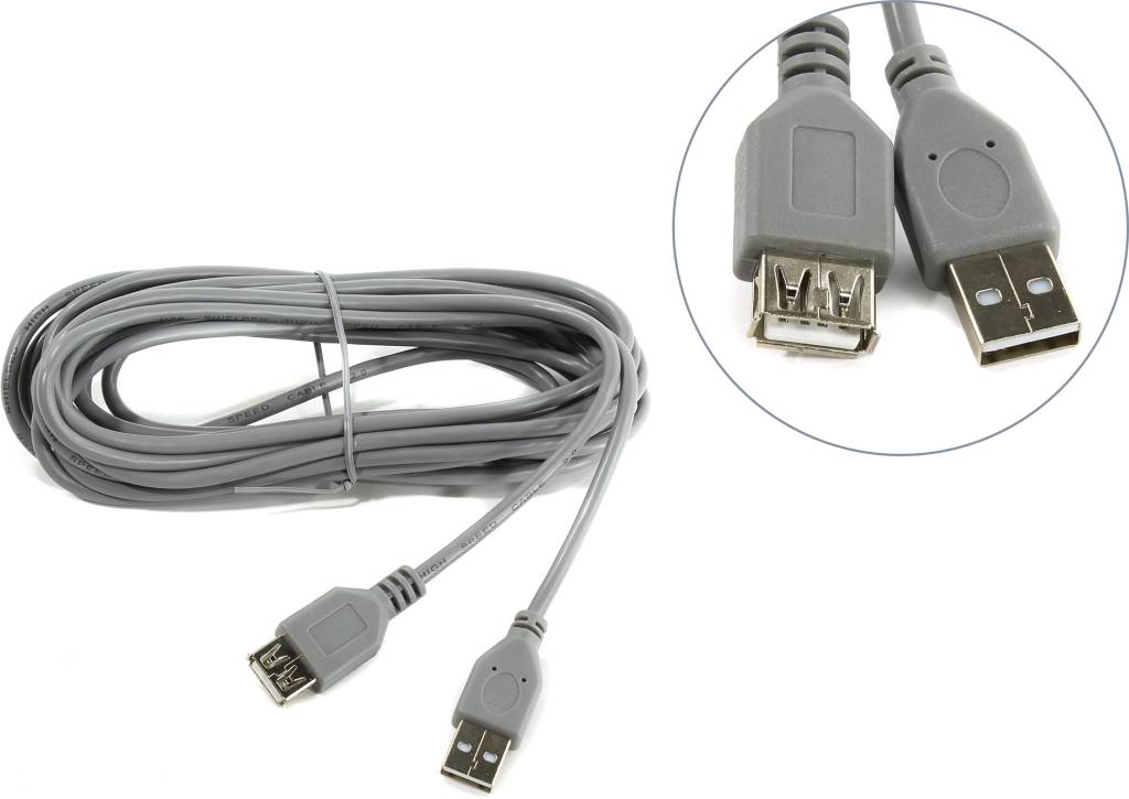 купить Кабель удлинитель USB 2.0 A-- >A 5м Smartbuy [K855]