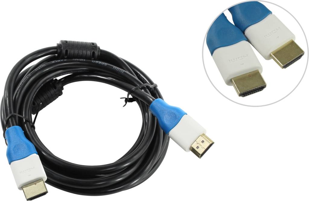 купить Кабель HDMI to HDMI (19M -19M)  3.0м (2 фильтра) Smartbuy [K332]