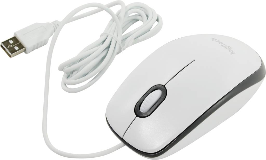   USB Logitech Mouse M100 (RTL) White 3.( ) [910-005004]