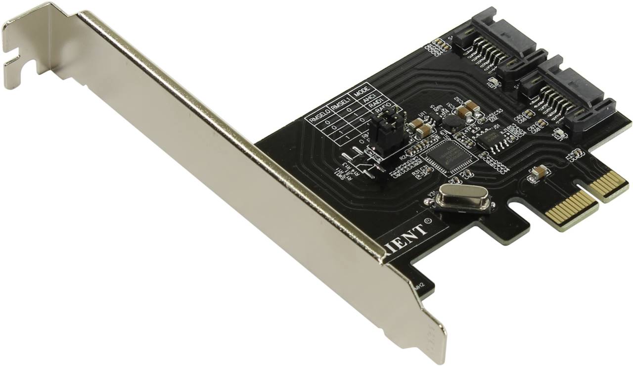   PCI-Ex1 SATA 6Gb/s, 2port-int, RAID  Orient A1061RAID (OEM)