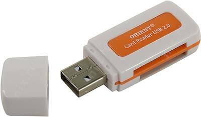   Orient [CR-011R] USB2.0 SD/microSD/MS Duo/M2 Card Reader/Writer