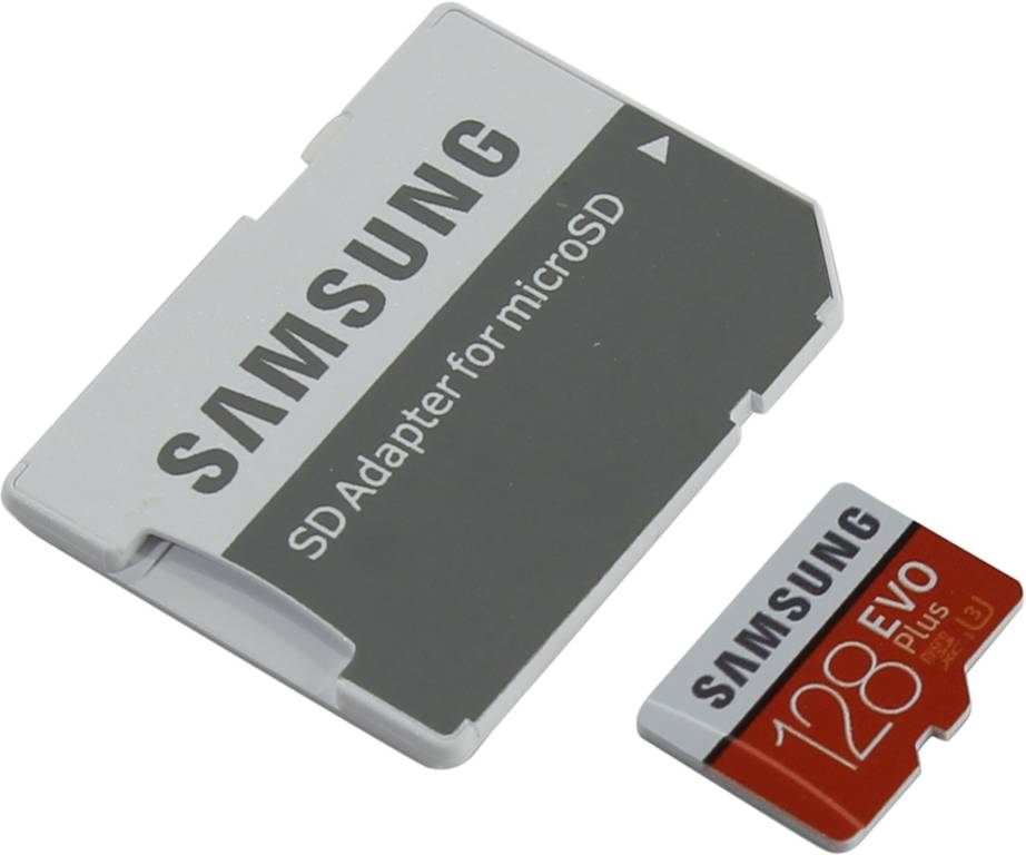    microSDXC 128Gb Samsung EVO Plus [MB-MC128GA/RU] Class10 UHS-I U3+microSD-- >S