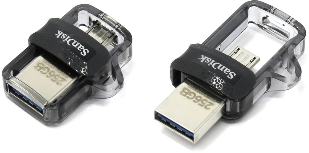   USB3.0/USB micro-B OTG 256Gb SanDisk Ultra Dual Drive m3.0 [SDDD3-256G-G46] (