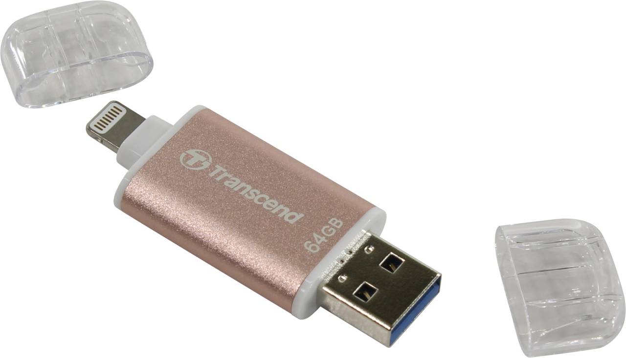   USB3.1/Lightning 64Gb Transcend [TS64GJDG300R] JetDrive Go 300R (RTL)
