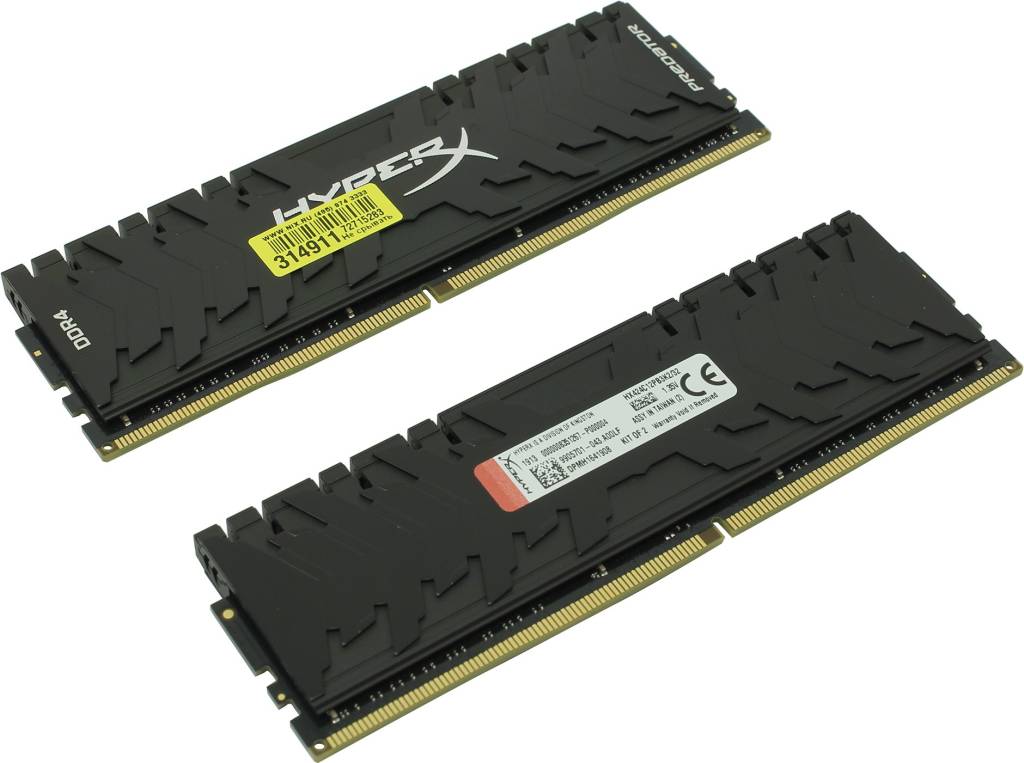   DDR4 DIMM 32Gb PC-19200 Kingston HyperX Predator [HX424C12PB3K2/32] KIT 2*16Gb