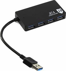   USB3.0 Hub 4-port Jet.A [JA-UH37 Black]