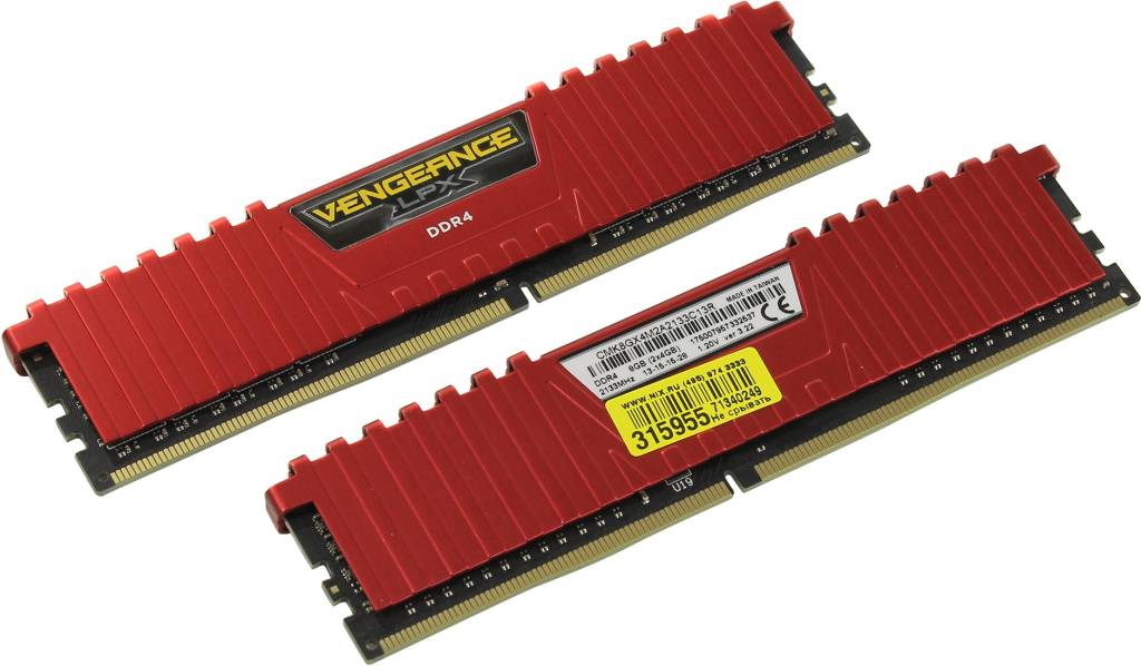    DDR4 DIMM  8Gb PC-17000 Corsair Vengeance LPX [CMK8GX4M2A2133C13R] KIT 2*4Gb