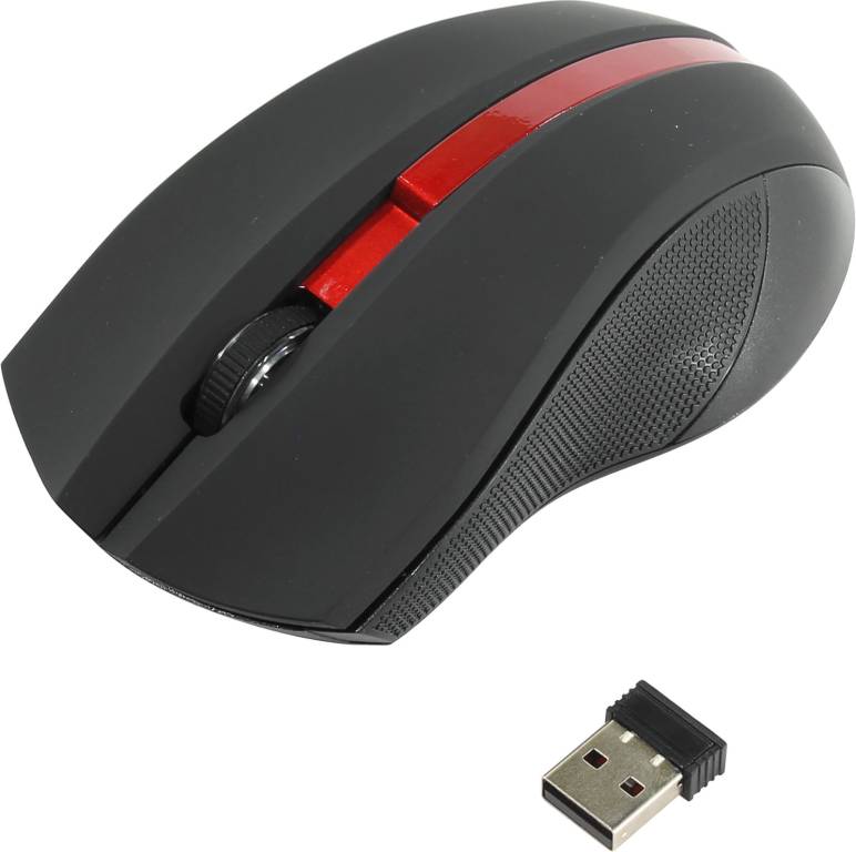   USB OKLICK Wireless Optical Mouse [615MW] [Black&Red] 1000dpi (RTL)USB 3.( ) [412861]