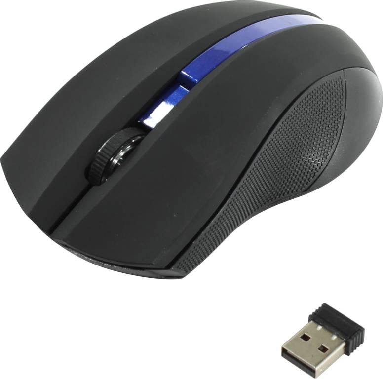   USB OKLICK Wireless Optical Mouse [615MW] [Black&Blue] 1000dpi (RTL) 3.( ) [412862]