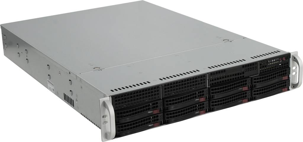   E-ATX Server Case SuperMicro [CSE-825TQC-R740LPB] Black 8xHotSwapSAS/SATA 740W HS 2U RM