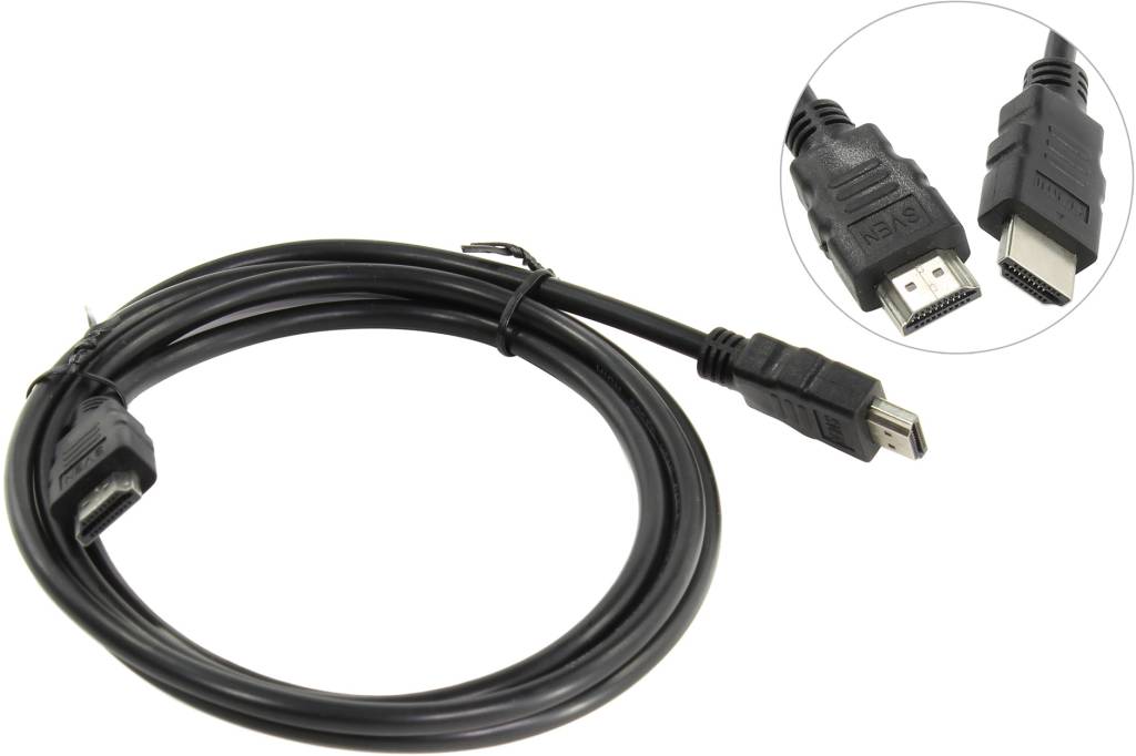 купить Кабель HDMI to HDMI (19M -19M)  1.8м v.1.4 SVEN (015473) High Speed with Ethernet