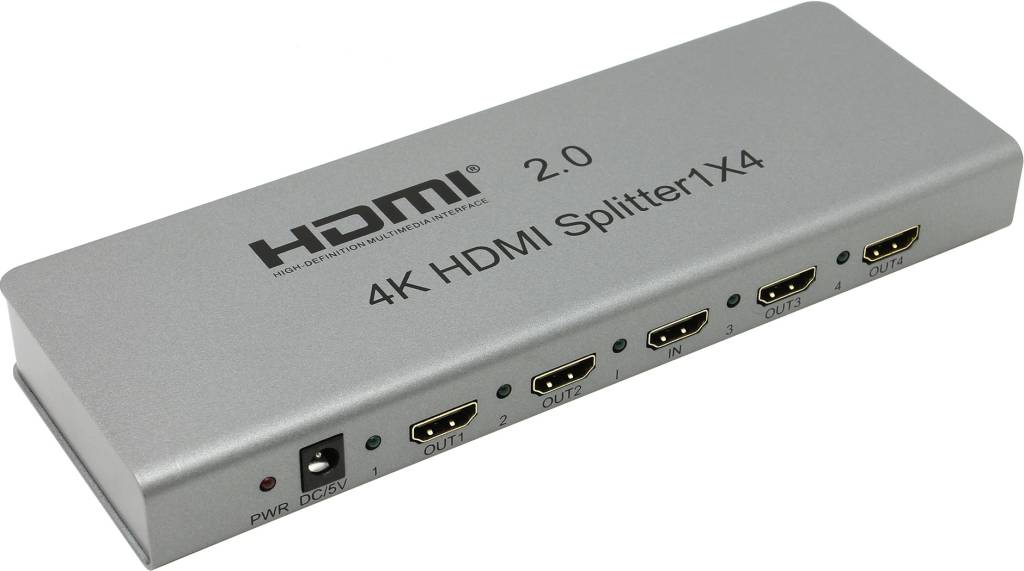   Orient [HSP0104H-2.0] HDMI Splitter (1in - > 4out, 2.0) + ..