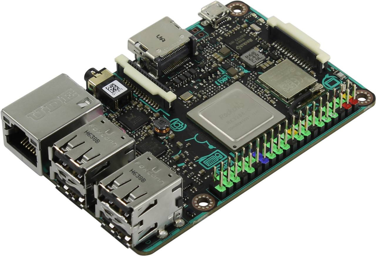   ASUS TINKER BOARD/2GB (1.8GHz, 2Gb, HDMI, LAN, WiFi, BT, 4xUSB, microSD, 40xGPIO)