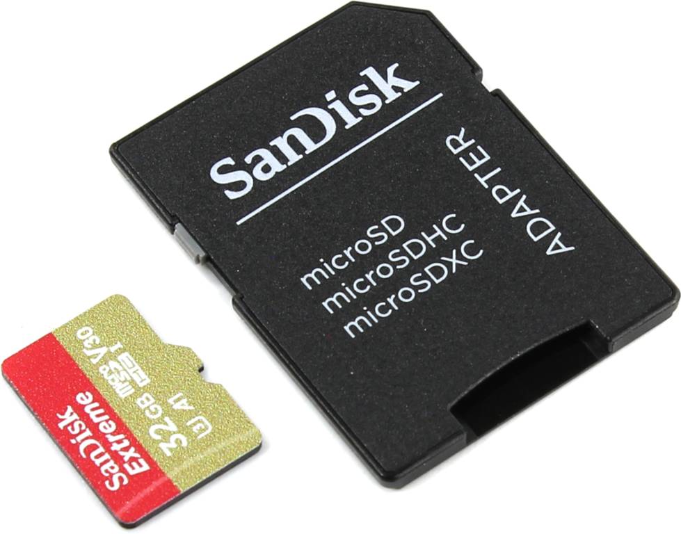    microSDHC 32Gb SanDisk Extreme [SDSQXAF-032G-GN6MA] UHS-I U3 V30+microSD-- >SD