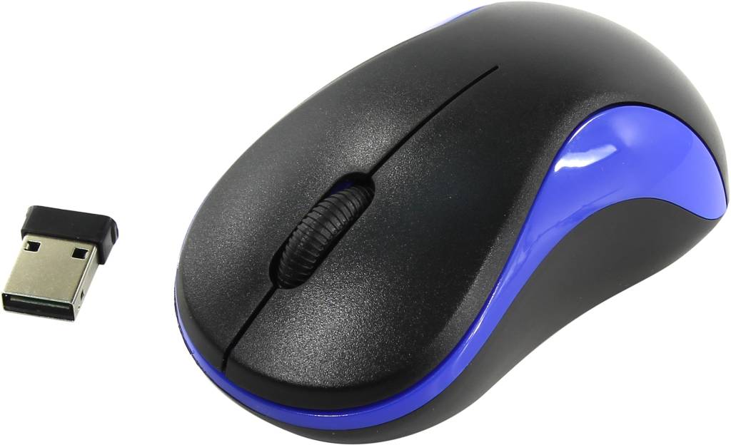  USB OKLICK Wireless Optical Mouse [605SW] [Black&Blue] (RTL) 3.( ) [384109]
