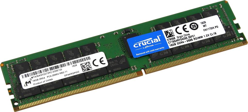    DDR4 RDIMM 16Gb PC-21300 Crucial [CT16G4RFD4266] CL19 ECC Registered