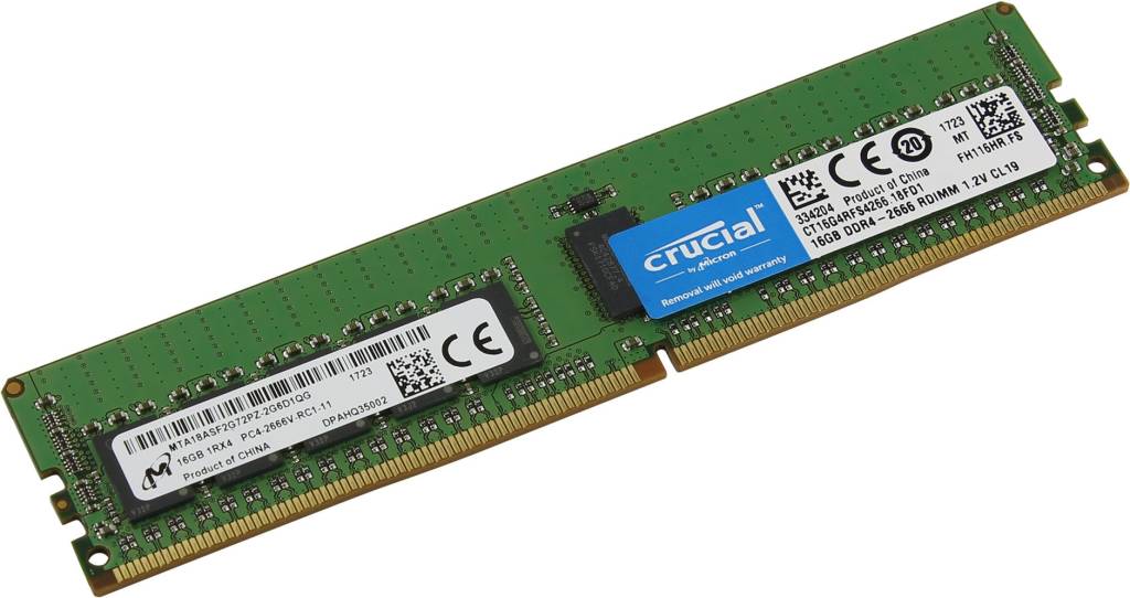    DDR4 RDIMM 16Gb PC-21300 Crucial [CT16G4RFS4266] CL19 ECC Registered