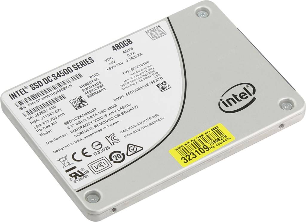   SSD 480 Gb SATA-III Intel DC S4500 Series [SSDSC2KB480G701] 2.5