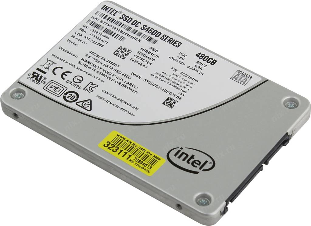   SSD 480 Gb SATA-III Intel DC S4600 Series [SSDSC2KG480G701] 2.5
