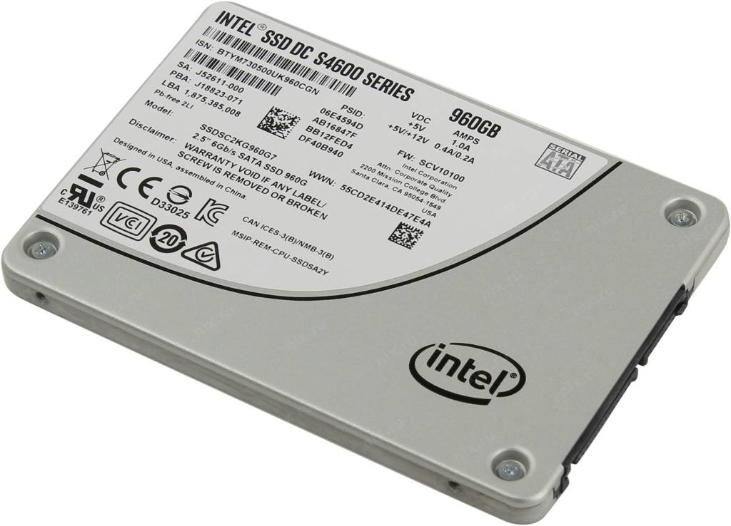   SSD 960 Gb SATA-III Intel DC S4600 Series [SSDSC2KG960G701] 2.5 3D TLC