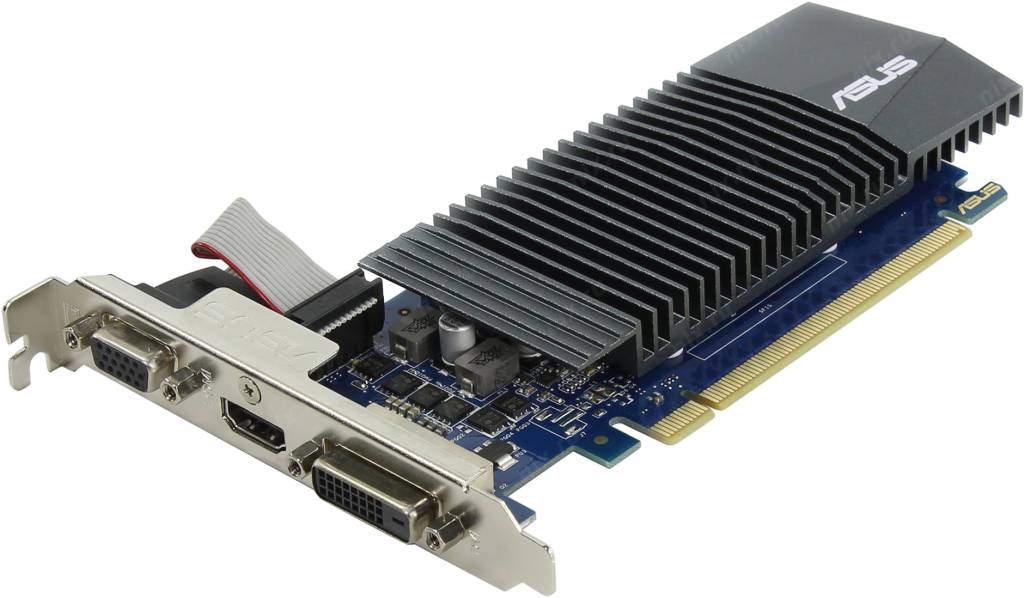   PCI-E 1Gb DDR5 ASUS GT710-SL-1GD5 (RTL) D-Sub+DVI+HDMI [GeForceGT710]