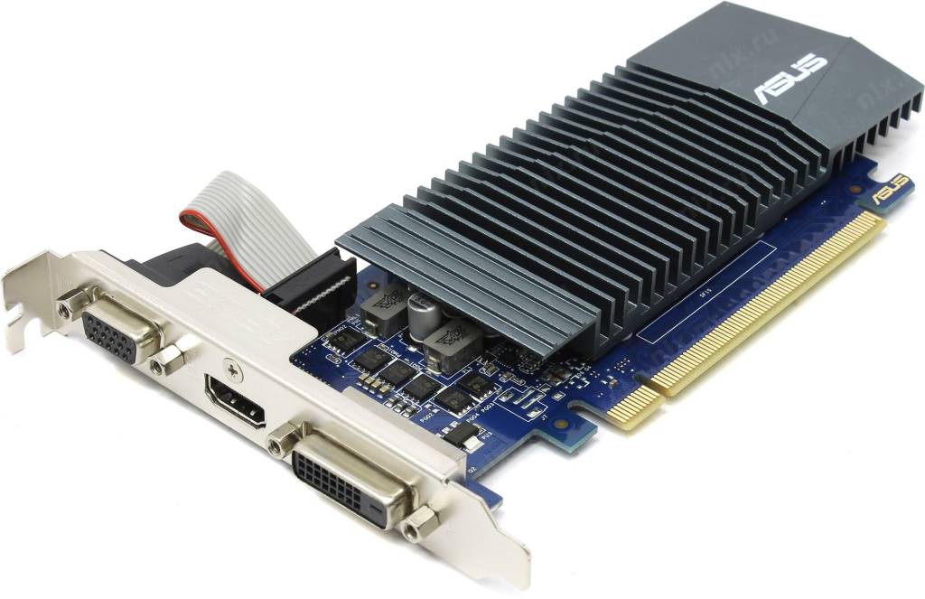   PCI-E 2Gb DDR5 ASUS GT710-SL-2GD5-BRK (RTL) D-Sub+DVI+HDMI [GeForceGT710]