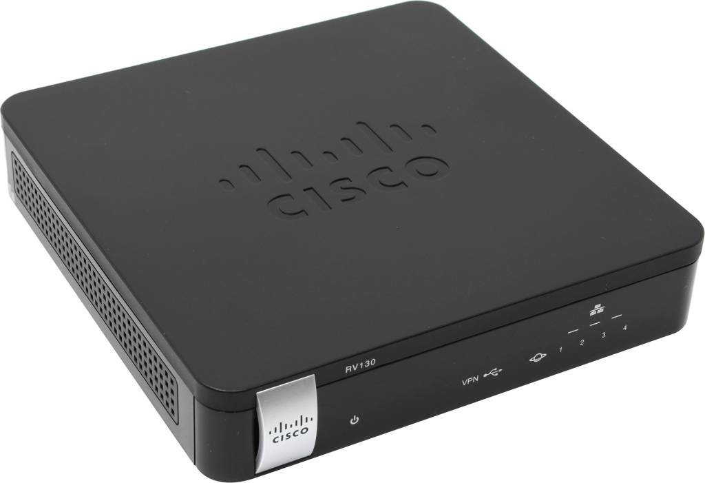   Cisco [RV130-WB-K8-RU] VPN Router (4UTP 1000Mbps, 1WAN, 1xUSB)