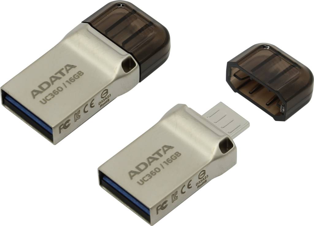   USB3.1/USB micro-B OTG 16Gb ADATA UC360 [AUC360-16G-RGD]