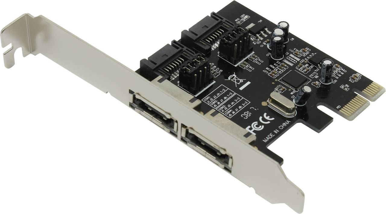   PCI-Ex1 SATA 6Gb/s, 2 port-ext, 2 port-int  Espada [ES3A1601] (OEM)