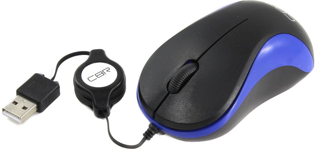   USB CBR Optical Mouse [CM114 Blue] (RTL) 3but+Roll