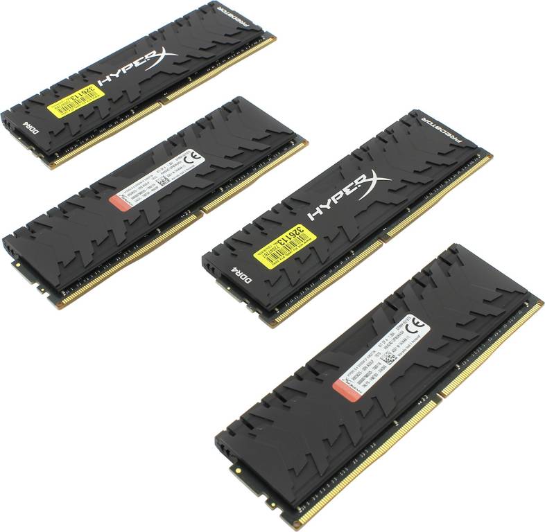    DDR4 DIMM 64Gb PC-19200 Kingston HyperX Predator [HX424C12PB3K4/64] KIT 4*16Gb