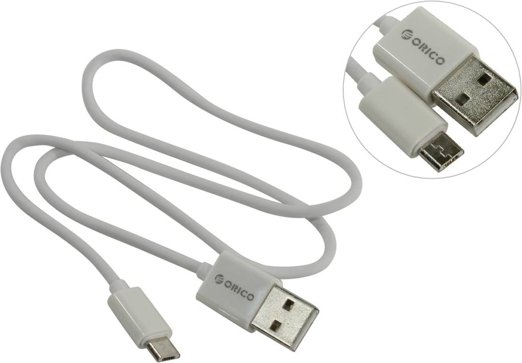   USB A-- >micro-B 0.5 Orico [ADC-05-V2-WH]