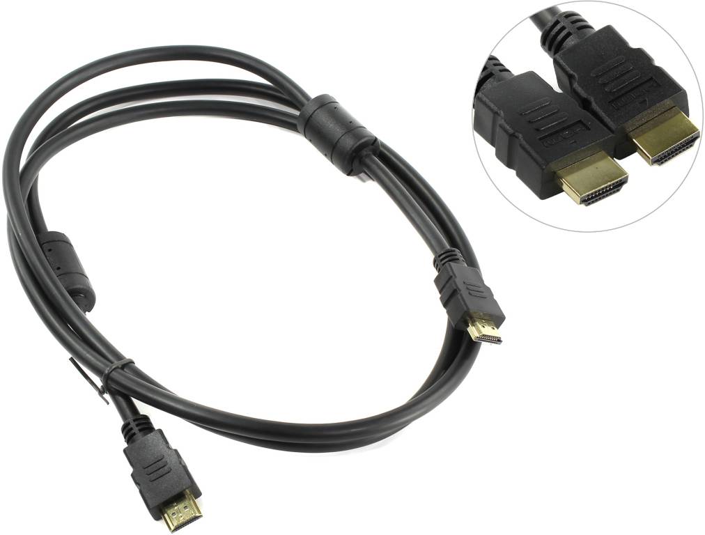 купить Кабель HDMI to HDMI (19M -19M)  1.8м (2 фильтра) v2.0 AOpen [ACG711D-1.8м]