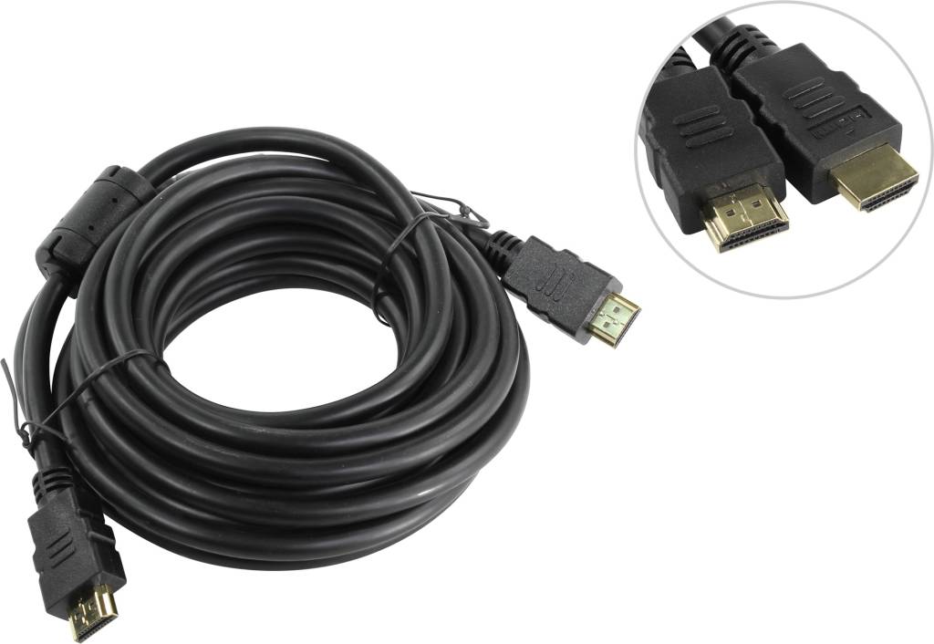 купить Кабель HDMI to HDMI (19M -19M)  5.0м (2 фильтра) v2.0 AOpen [ACG711D-5м]