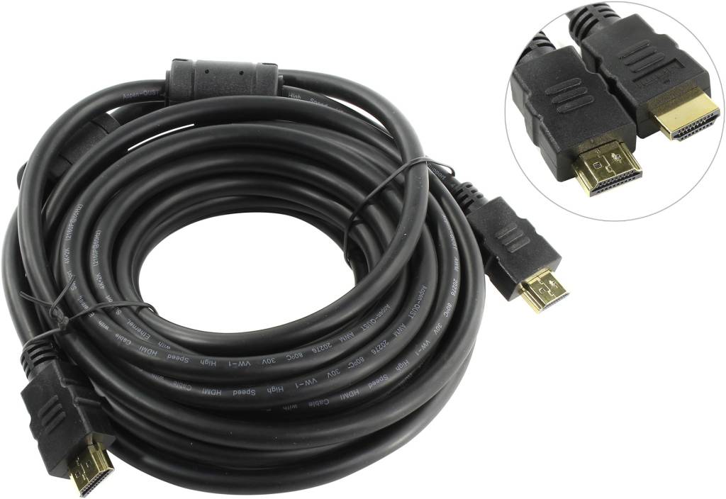 купить Кабель HDMI to HDMI (19M -19M)  7.5м (2 фильтра) v2.0 AOpen [ACG711D-7.5м]