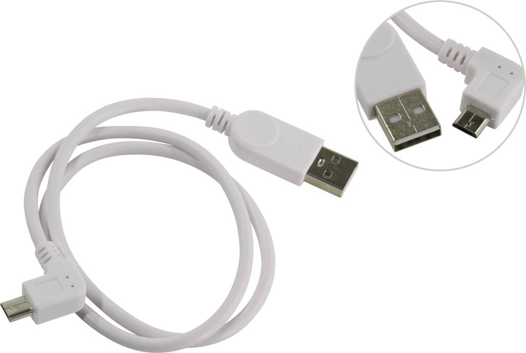 купить Кабель USB 2.0 AM-- >micro-B 0.5м (Г-образный коннектор) Orient [205W2]