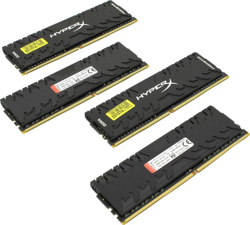    DDR4 DIMM 32Gb PC-28800 Kingston HyperX Predator [HX436C17PB3K4/32] KIT 4*8Gb CL17