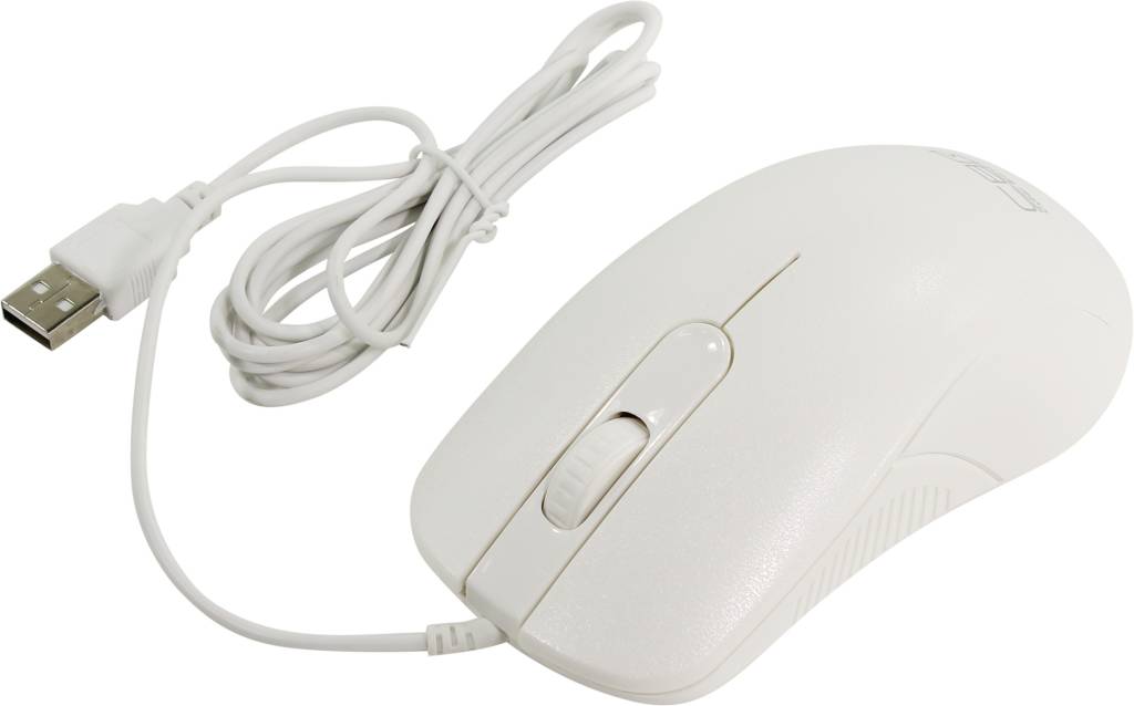   USB CBR Optical Mouse [CM105 White] (RTL) 3but+Roll