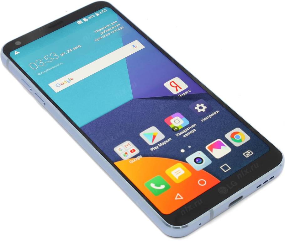  LG G6 H870S Blue (2.35+1.6GHz, 4Gb, 5.7 2880x1440 IPS,4G+WiFi+BT, 32Gb+microSD, 13+13Mpx)