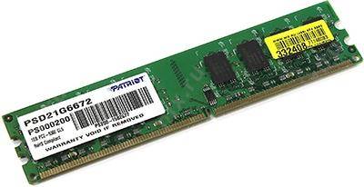    DDR-II DIMM 1024Mb PC-5300 Patriot [PSD21G6672] CL5