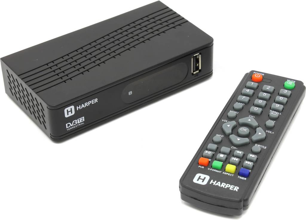 купить Проигрыватель HARPER [HDT2-1514] (Full HD A/V Player, HDMI, RCA, USB2.0, DVB-T/DVB-T2, ПДУ)