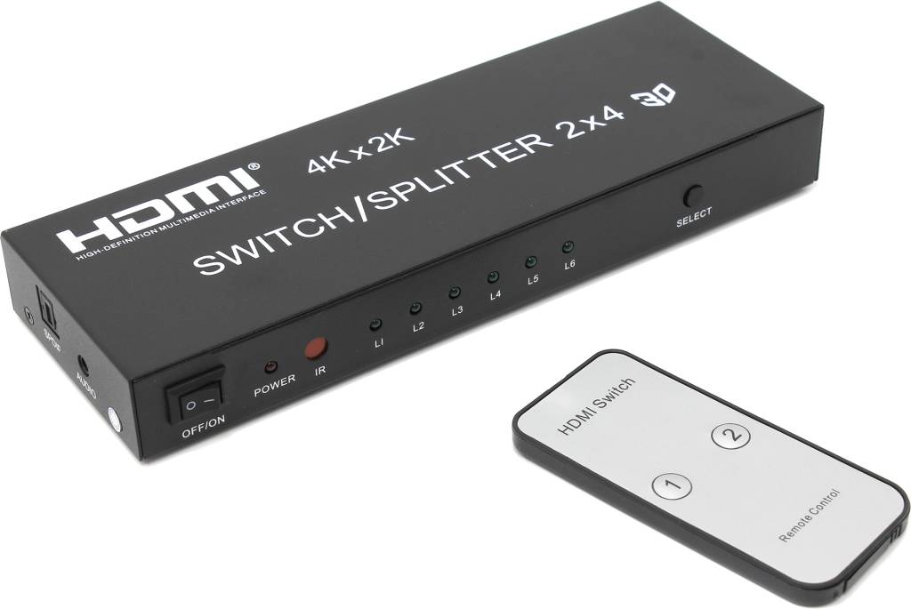   Orient [HSP0204H] HDMI Splitter (2in - > 4out, 1.4b) + ..