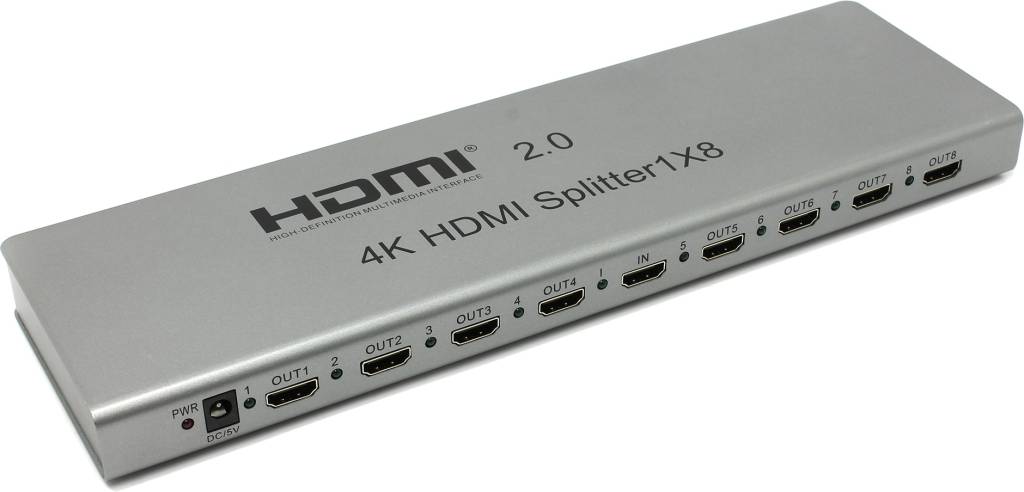   Orient [HSP0108H-2.0] HDMI Splitter (1in - > 8out, 2.0) + ..