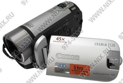    Canon Legria FS20 Digital Video Camcorder(1.07Mpx,37x Zoom,,2.7,8Gb+0 Mb SD/S