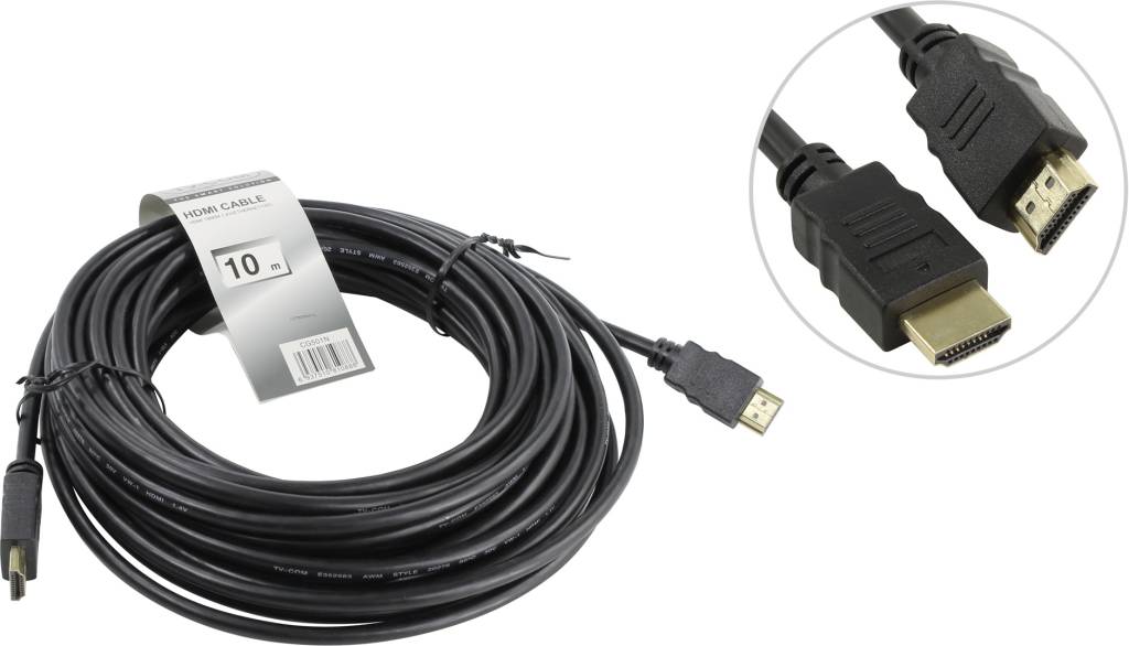 купить Кабель HDMI to HDMI (19M -19M) 10м v1.4 TV-COM [CG501N-10м]