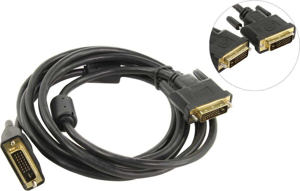 купить Кабель DVI-D to DVI-D Dual Link (25M -25M)  3.0м (2 фильтра) TV-COM [CG441D-3м]