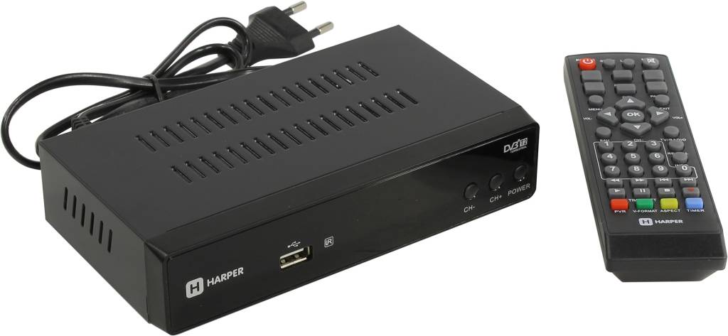 купить Проигрыватель HARPER [HDT2-5010 Black] (Full HD A/V Player, HDMI, RCA, USB2.0, DVB-T/DVB-T2, ПДУ