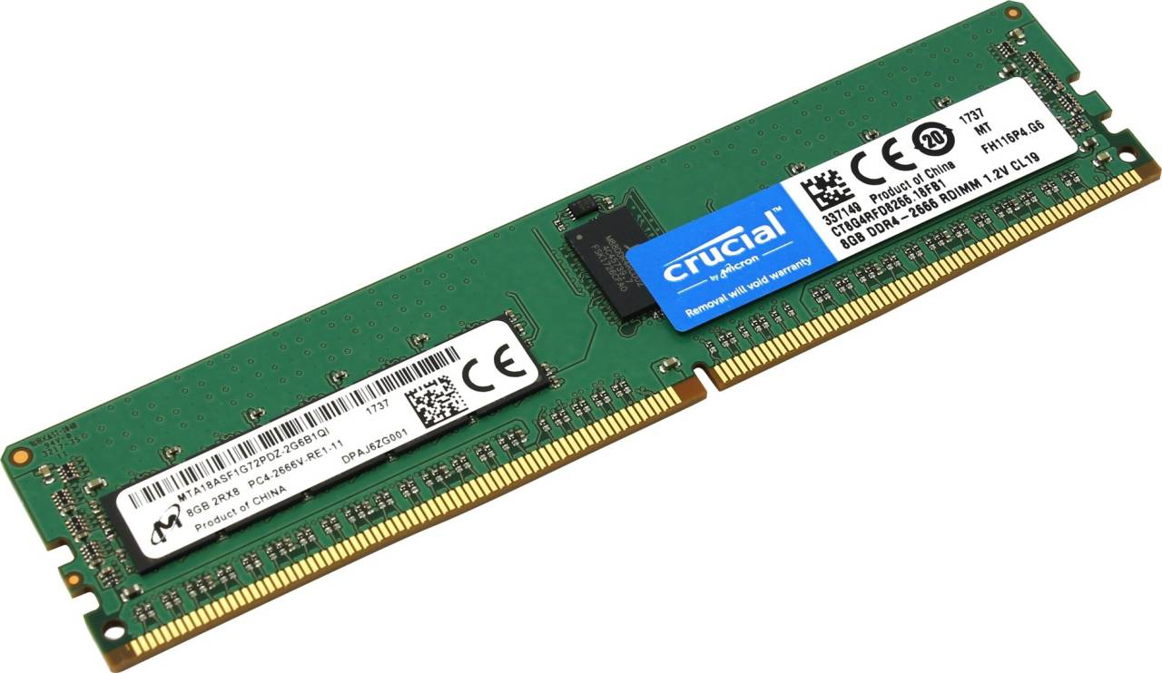    DDR4 RDIMM  8Gb PC-21300 Crucial [CT8G4RFD8266] ECC Registered CL19